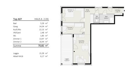 3-Zimmer-Wohnung Top A7 "Die Neue Ladenstraße"