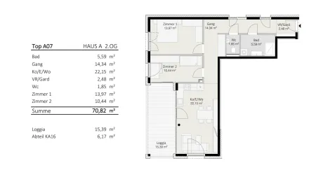 3-Zimmer-Wohnung Top A7 "Die Neue Ladenstraße"