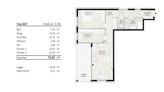 3-Zimmer-Wohnung Top A7 "Die Neue Ladenstraße" - Bild