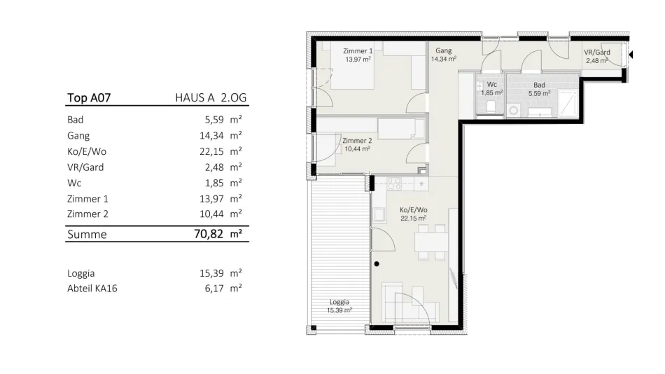 3-Zimmer-Wohnung Top A7 "Die Neue Ladenstraße" - Bild