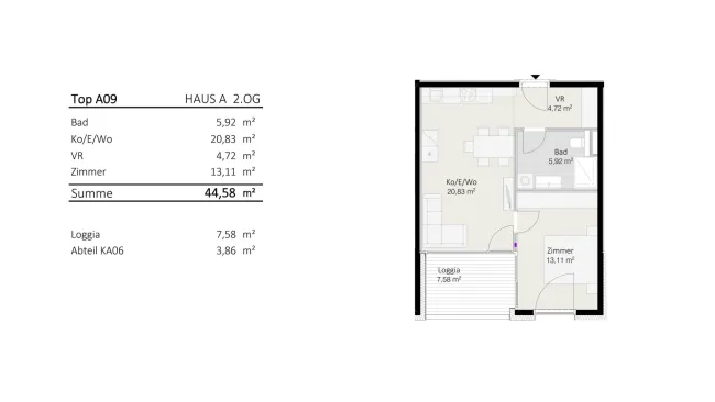 2-Zimmer-Wohnung Top A9 "Die Neue Ladenstraße" - Bild