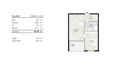 2-Zimmer-Wohnung Top A10 "Die Neue Ladenstraße"
