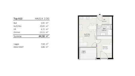 2-Zimmer-Wohnung Top A10 "Die Neue Ladenstraße"