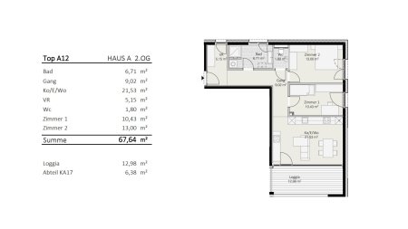 3-Zimmer-Wohnung Top A12 "Die Neue Ladenstraße"