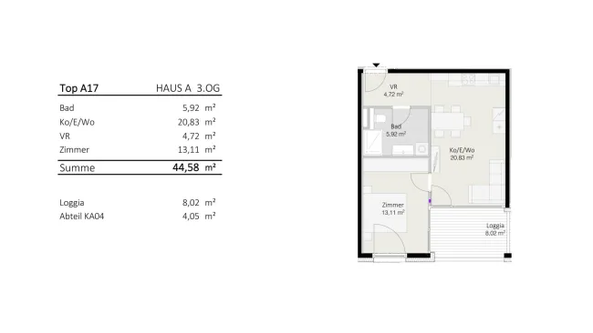 2-Zimmer-Wohnung Top A17 "Die Neue Ladenstraße" - Bild