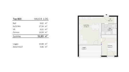 2-Zimmer-Wohnung Top B3 "Die Neue Ladenstraße"