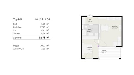 2-Zimmer-Wohnung Top B4 "Die Neue Ladenstraße"