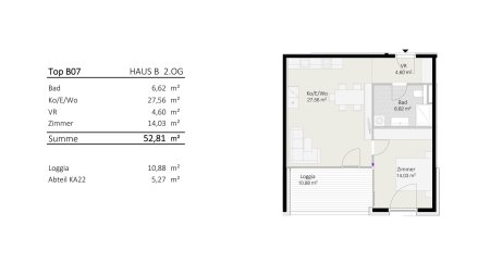 2-Zimmer-Wohnung Top B7 "Die Neue Ladenstraße"