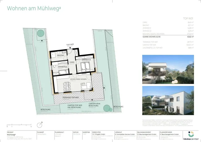 3-Zimmer-Wohnung Top W01, "Mühlwegᵃ", 6401 Inzing - Bild