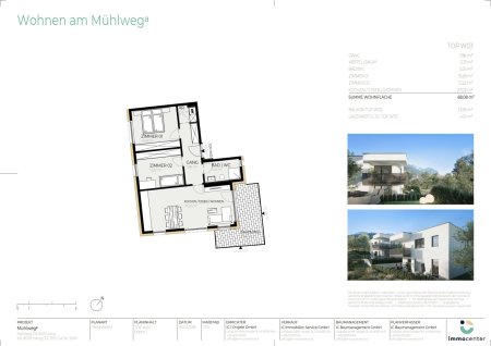 3-Zimmer-Wohnung Top W03, "Mühlwegᵃ", 6401 Inzing