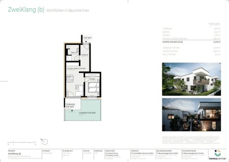 2-Zimmer-Wohnung Top W01, "ZweiKlang (b)", 6121 Baumkirchen