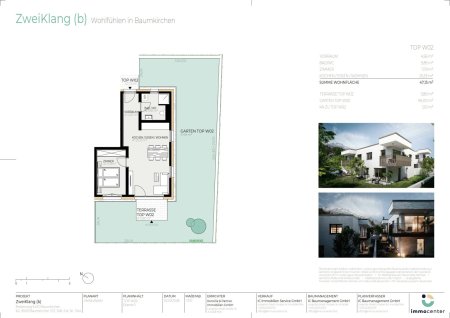 2-Zimmer-Wohnung Top W02, "ZweiKlang (b)", 6121 Baumkirchen