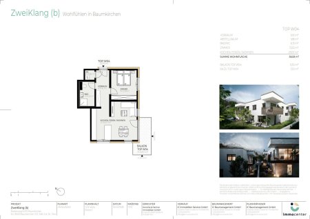 2- oder 3-Zimmer-Wohnung Top W04, "ZweiKlang (b)", 6121 Baumkirchen