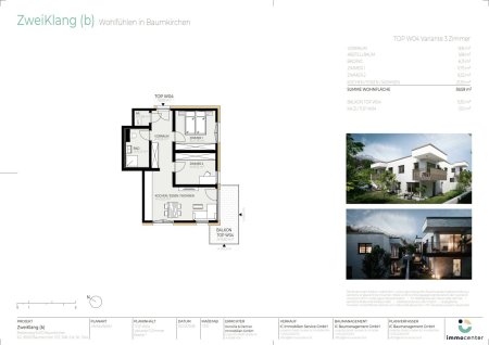 2- oder 3-Zimmer-Wohnung Top W04, "ZweiKlang (b)", 6121 Baumkirchen