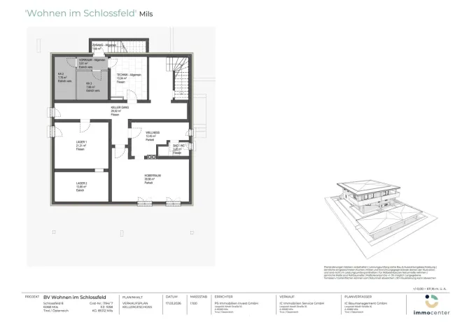 Traumhafte Familienwohnung in Bestlage, Top W01 "Wohnen im Schlossfeld", 6068 Mils - Bild