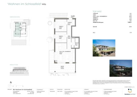 3-Zimmer-Wohnung in Bestlage, Top W02, "Wohnen im Schlossfeld", 6068 Mils