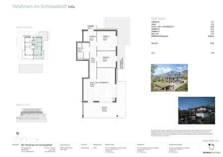 3-Zimmer-Wohnung in Bestlage, Top W03, "Wohnen im Schlossfeld", 6068 Mils