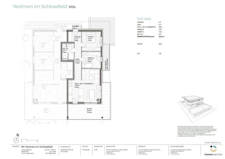 3-Zimmer-Wohnung in Bestlage, Top W03, "Wohnen im Schlossfeld", 6068 Mils