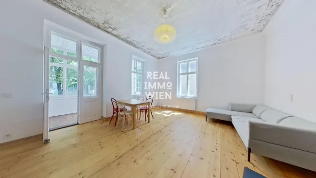 Charmante 3-Zimmer-Altbauwohnung mit Veranda und Gemeinschaftsgarten - Bild