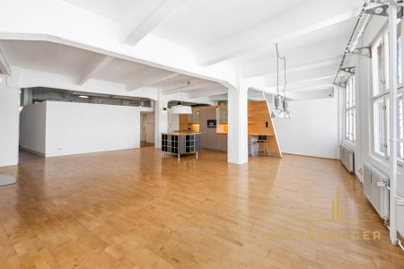 LOFT MIT CHARAKTER – 170m² Atelierwohnung mit 40m² Terrasse, 42m² Keller/Werkstatt, Kamin & eigenem Lift