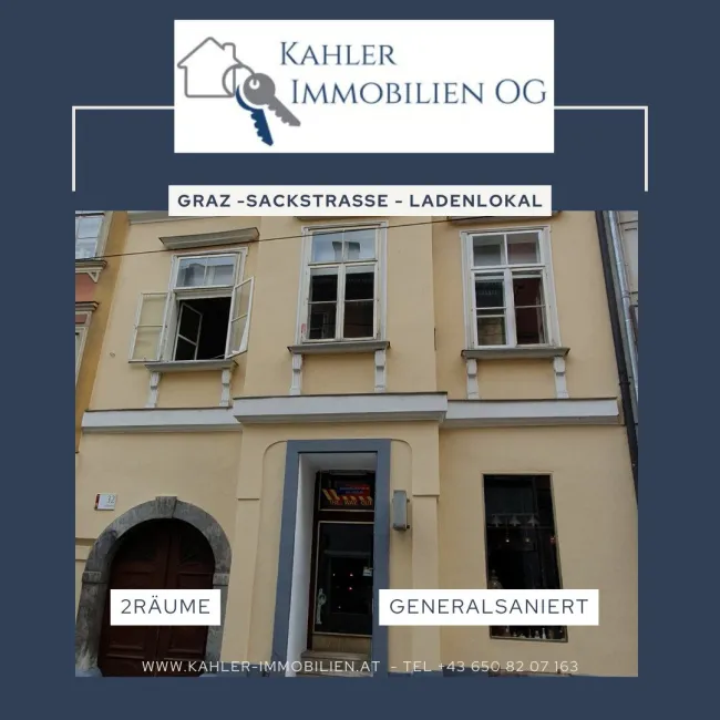 Graz - Sackstraße - Top Geschäftslokal 75m², vollsaniert, flexibel nutzbar in Graz 8010 zu mieten! - Titelbild