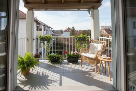 Balkon Einrichtungsbeispiel (KI-generiert)