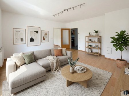 Einrichtungsbeispiel Wohnzimmer (KI-generiert)