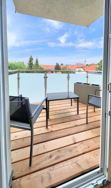 Blick vom Balkon