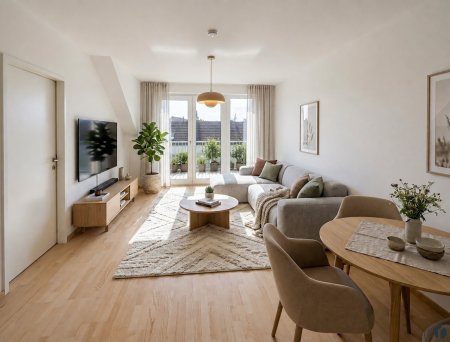 Einrichtungsbeispiel - Wohnzimmer (KI-generiert)