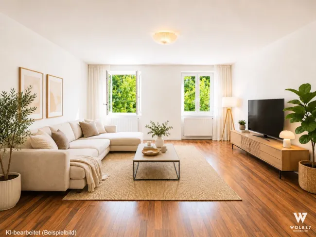 Helle 3-Zimmer-Wohnung in absoluter Ruhelage mit traumhaftem Grünblick in 1230 Wien | Sehr gepflegter Gemeinschatsgarten - Titelbild