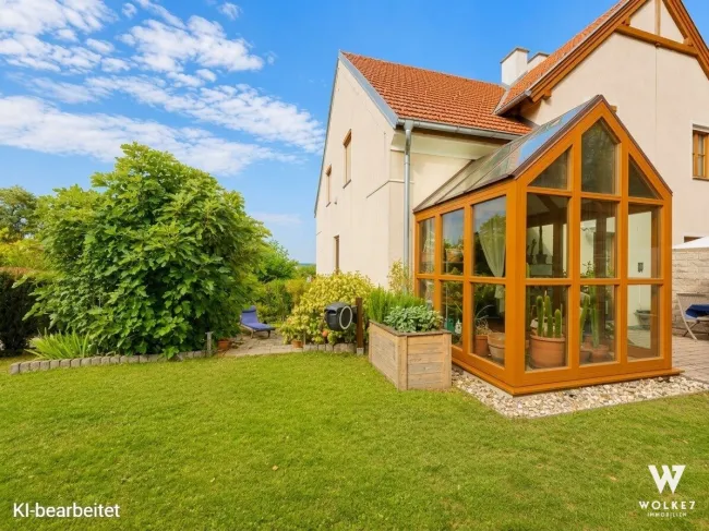 Wohntraum am Bisamberg | Doppelhaushälfte | ca. 124 m2 Wohnfläche | 4 Zimmer | Fußbodenheizung | Garage | Südterrasse | Dachboden ausbaubar - Titelbild