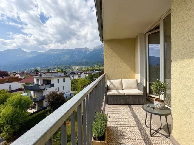 Rum: Helle Anlegerwohnung mit sonnigem, hofseitigem Südwestbalkon, Gemeinschaftsgarten und langfristiger Vermietung - Titelbild