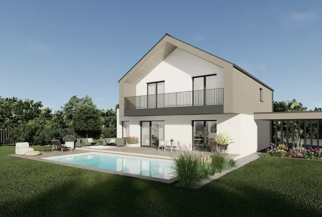 Modernes Einfamilienhaus in der Rosenau, Seewalchen am Attersee – Ihr Traumhaus vom Bauträger wartet! - Titelbild