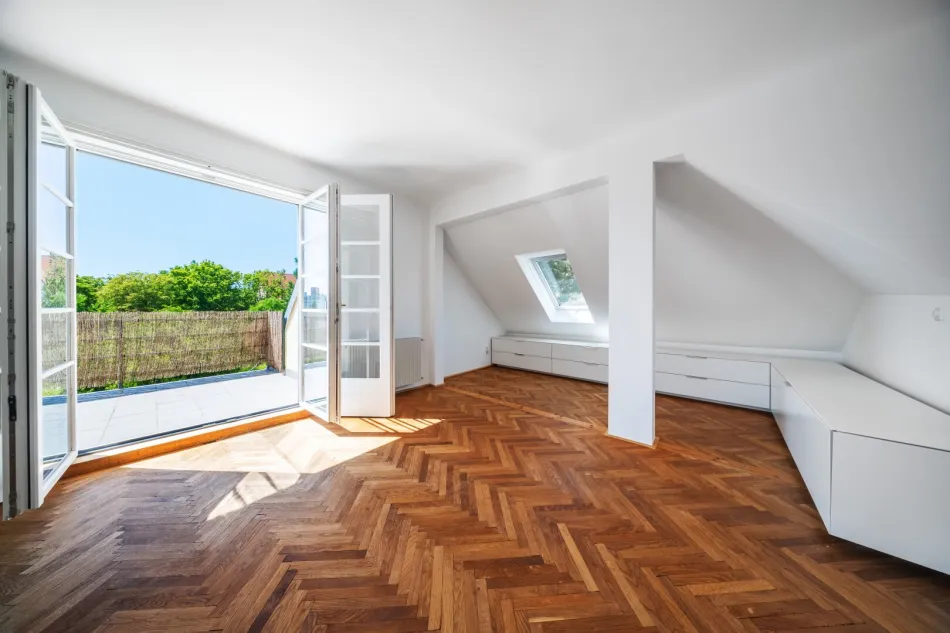 RUHE, GRÜNBLICK & TERRASSE – TRAUMHAFTE 2 -ZIMMER DACHGESCHOSSWOHNUNG IN HIETZING - Titelbild