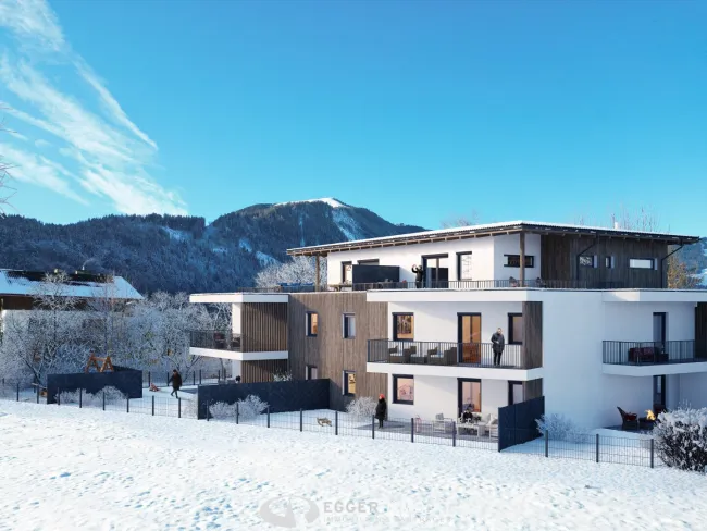 "Green Base" - Wohnen im Grünen, Neubau 2-Zimmerwohnung, großer Balkon, ausgezeichnete Lage in Maishofen - Bild