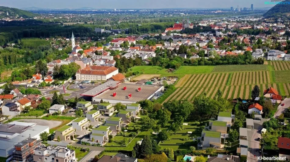 Logenplatz über den Weinbergen: Luxus-Doppelhaus am Ölberg mit Panoramablick über Wien. - Bild