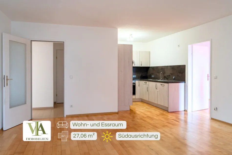 Südseitig gelegene 3-Zimmer-Wohnung mit Balkon 10 m², Kellerabteil und TG-Abstellplatz in Rum / Grenze Innsbruck - Bild