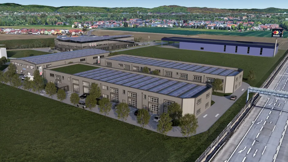Vermietete Betriebs-/Produktions- oder Lagerhallen im Grünwallpark Ansfelden zu verkaufen - Bild