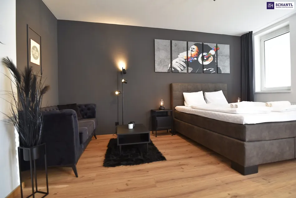 Monkey Loft im City Center | Stylishes Wohnen in der Grazer Innenstadt | 4. Liftstock | Balkon in den Innenhof | moderne Einrichtung - Titelbild