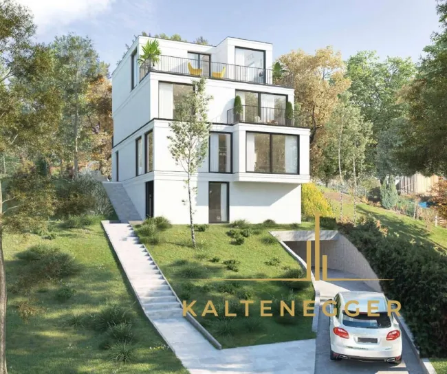 Einzigartige Villenlage am Fuße des Nussbergs - mit Baubewilligung Neubau Luxusvilla mit Pool und Tiefgarage - Bild
