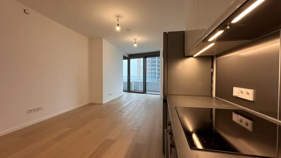 Stilvolle 2-Zimmer-Wohnung im Danube Flats im 18. Stock - Bild