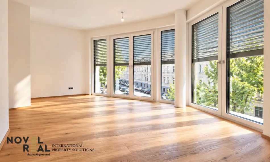 NEU | Exklusive Aktion – Küche inklusive | Jetzt sichern! "DONAU PERLE" Exklusiver Erstbezug in Wien: Stilvolle 2-Zimmer-Wohnung mit Balkon in Toplage! - Bild