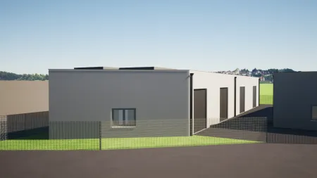 Top moderne Gewerbehalle in Massivbauweise mit elektrischem Tor und 5,20 Deckenhöhe.