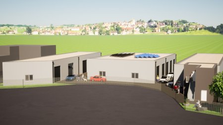 Top moderne Gewerbehalle in Massivbauweise mit elektrischem Tor und 5,20 Deckenhöhe.