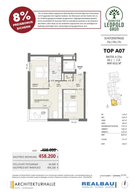 3-Zimmer-Wohnung, Top A07, 2.OG, Innsbruck