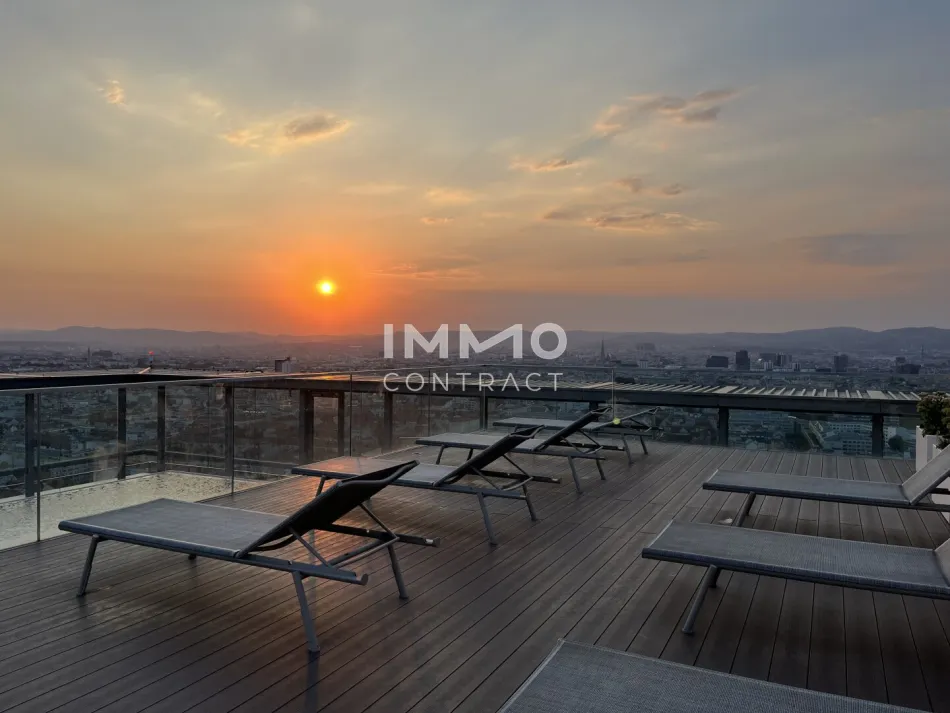 Pool, Concierge, BBQ Area, Concierge, Park uvm. Geräumig Wohnen mit Rundumblick 19. Stock - Titelbild