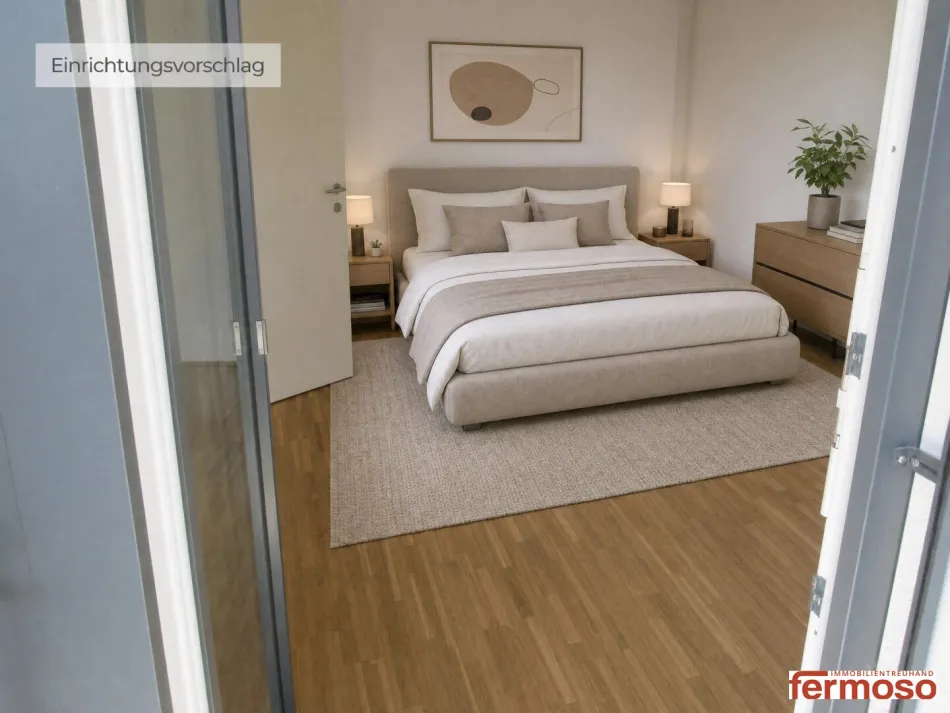 Schönes Wohnen in einer zwei Zimmer Wohnung mit ruhigem Balkon im Hof - Bild