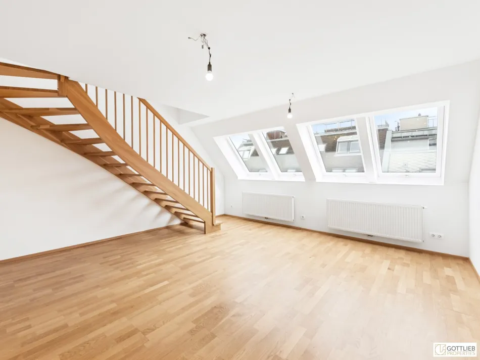 Bestlage Servitenviertel! Sonnendurchflutete 2-Zimmer-Dachgeschoss-Wohnung in Ruhelage - Bild