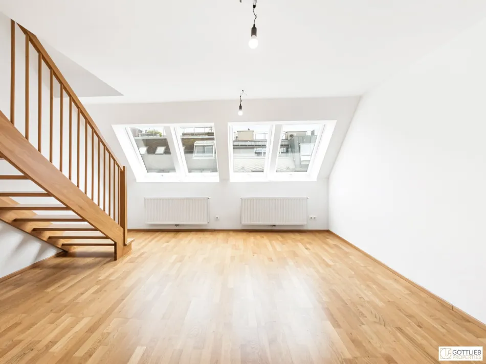 Bestlage Servitenviertel! Sonnendurchflutete 2-Zimmer-Dachgeschoss-Wohnung in Ruhelage - Bild