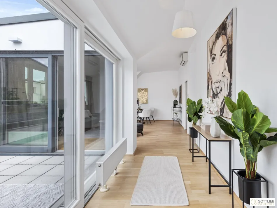 Bestlage Servitenviertel! Perfekt geschnittenes 3,5-Zimmer-Penthouse auf einer Ebene mit drei Terrassen - Bild